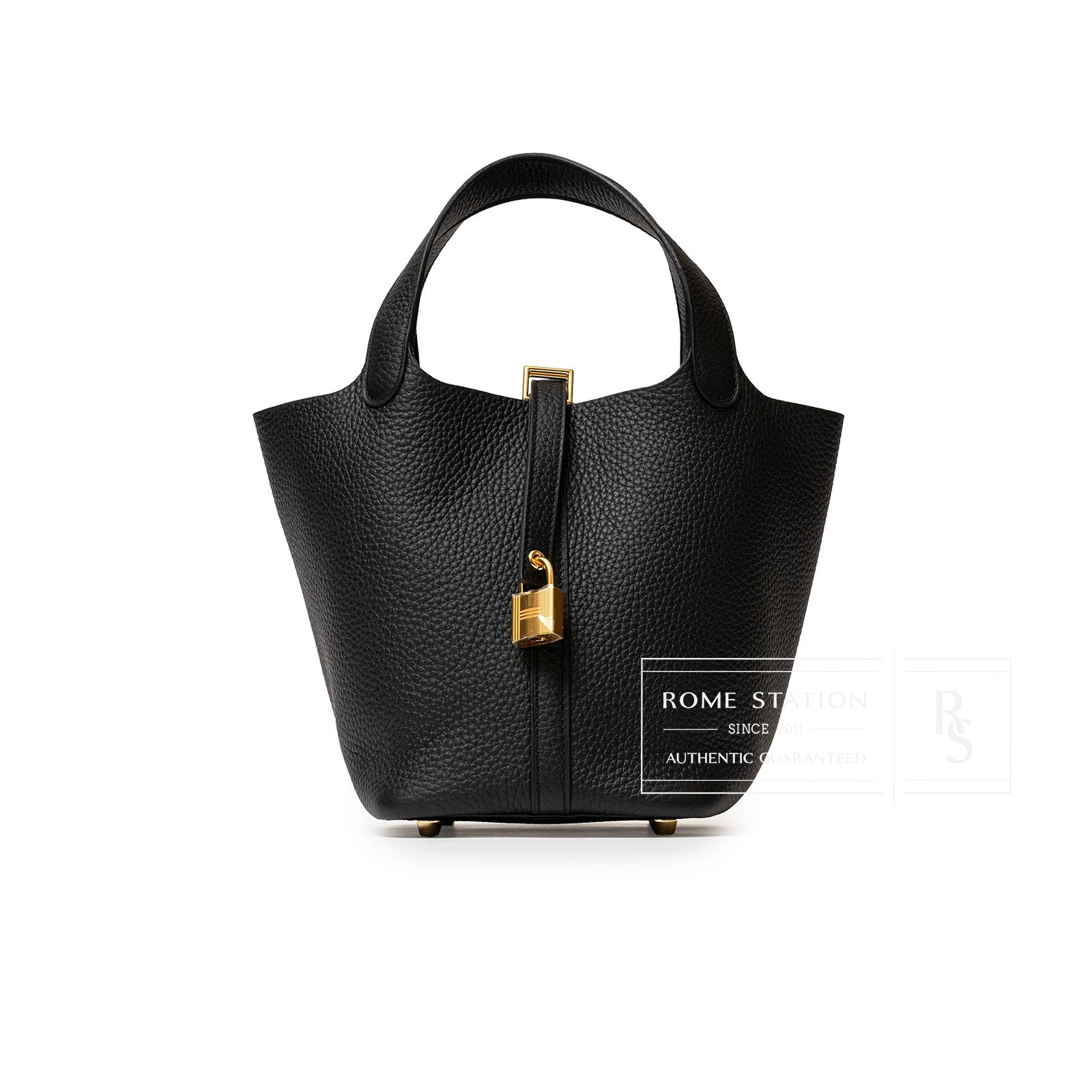 Hermès Picotin 18 in Black Clemence Leather with Gold Hardware