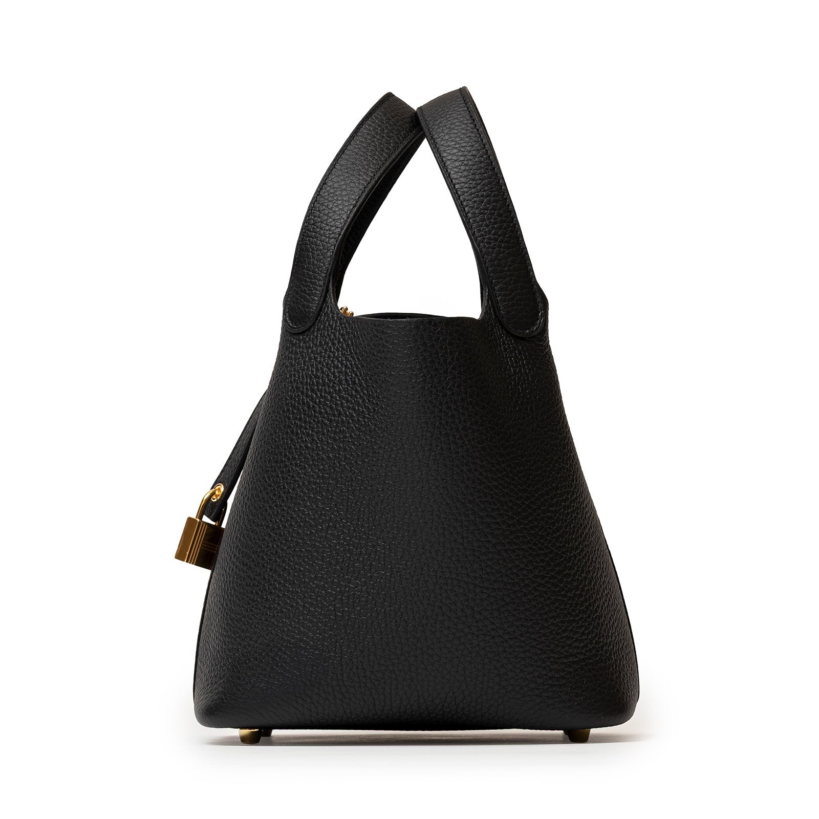 Hermès Picotin 18 in Black Clemence Leather with Gold Hardware