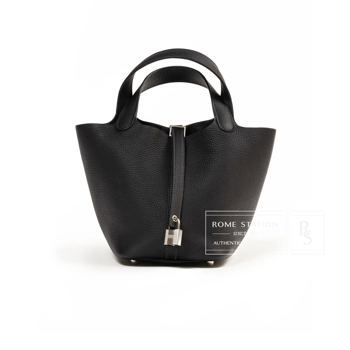 Hermès Picotin 18 in Black Clemence Leather with Palladium