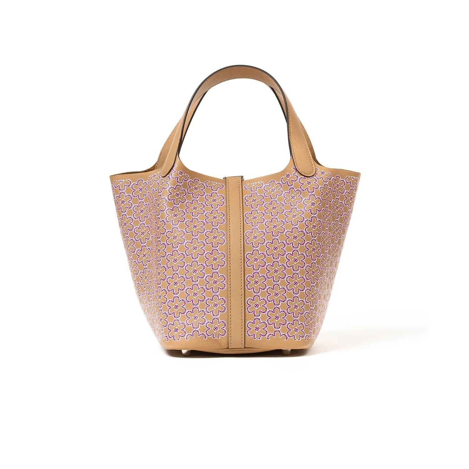 Hermès Picotin 18 Floral Chai/Rose/Blanc Swift Palladium Hardware