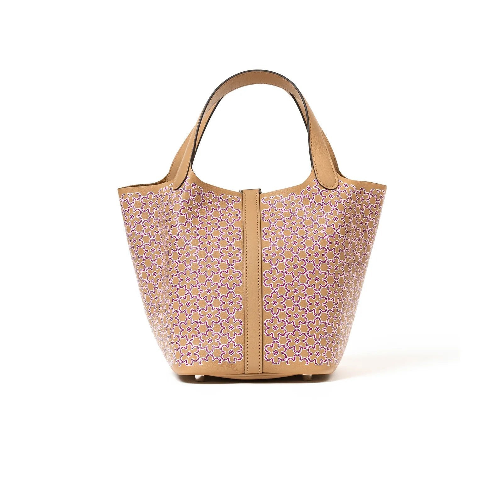 Hermès Picotin 18 Floral Chai/Rose/Blanc Swift Palladium Hardware