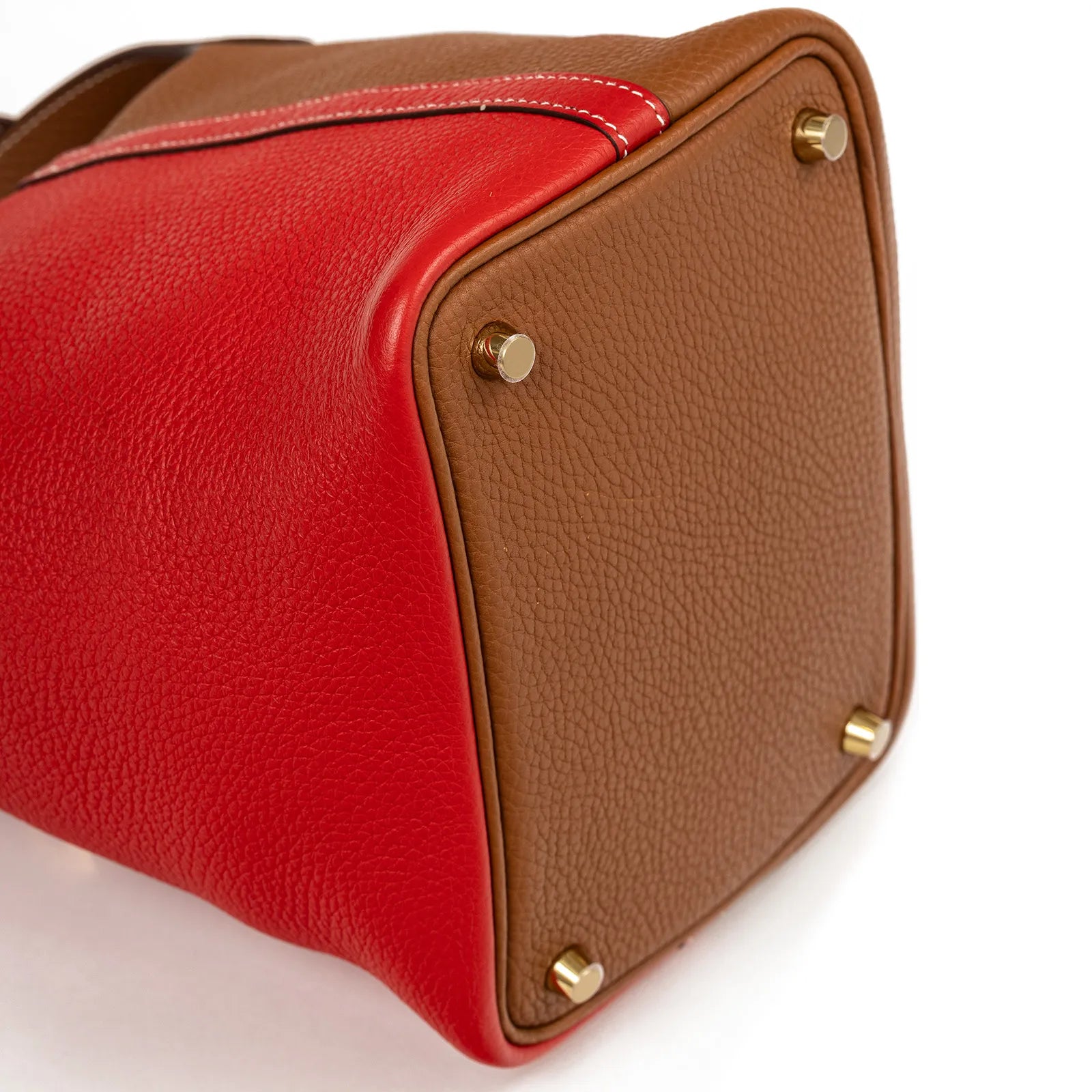Hermès Picotin 18 Gold/Rouge Coeur Clemence Gold Hardware