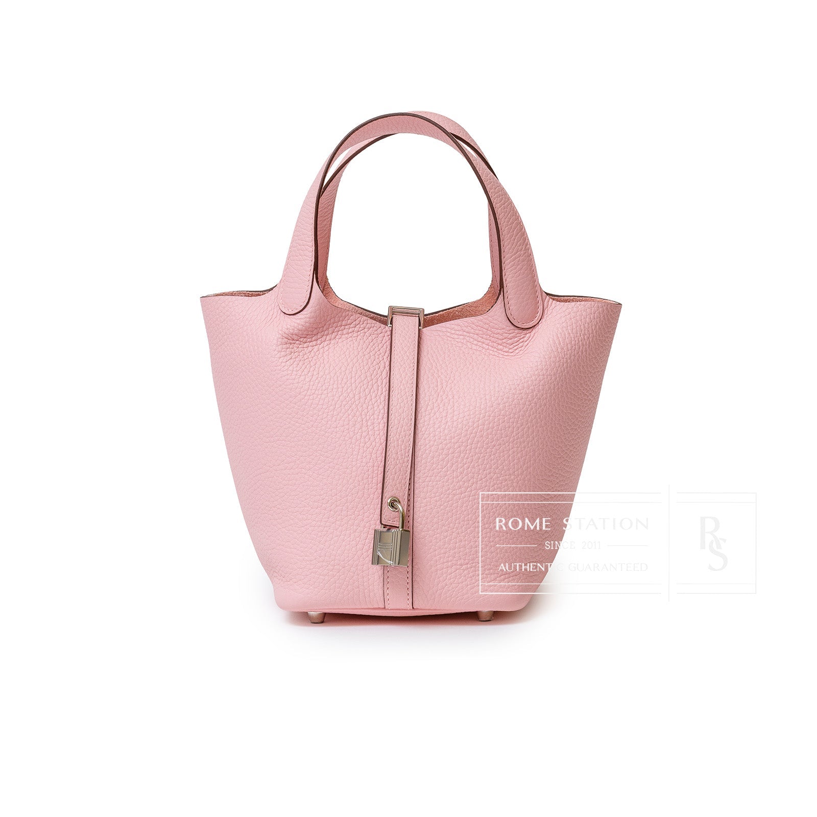 Hermès Picotin 18 Rose Sakura Clemence Palladium Hardware