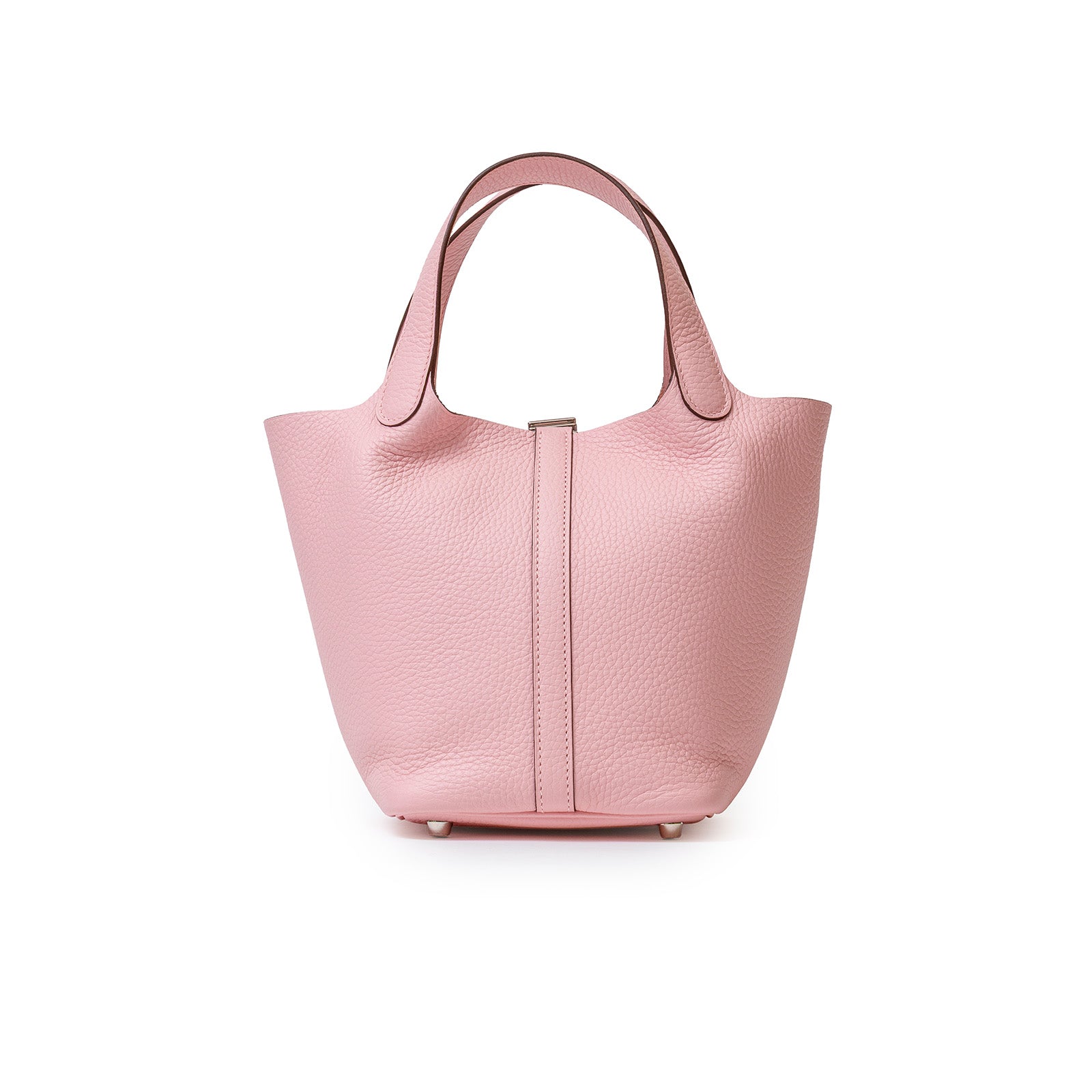 Hermès Picotin 18 Rose Sakura Clemence Palladium Hardware