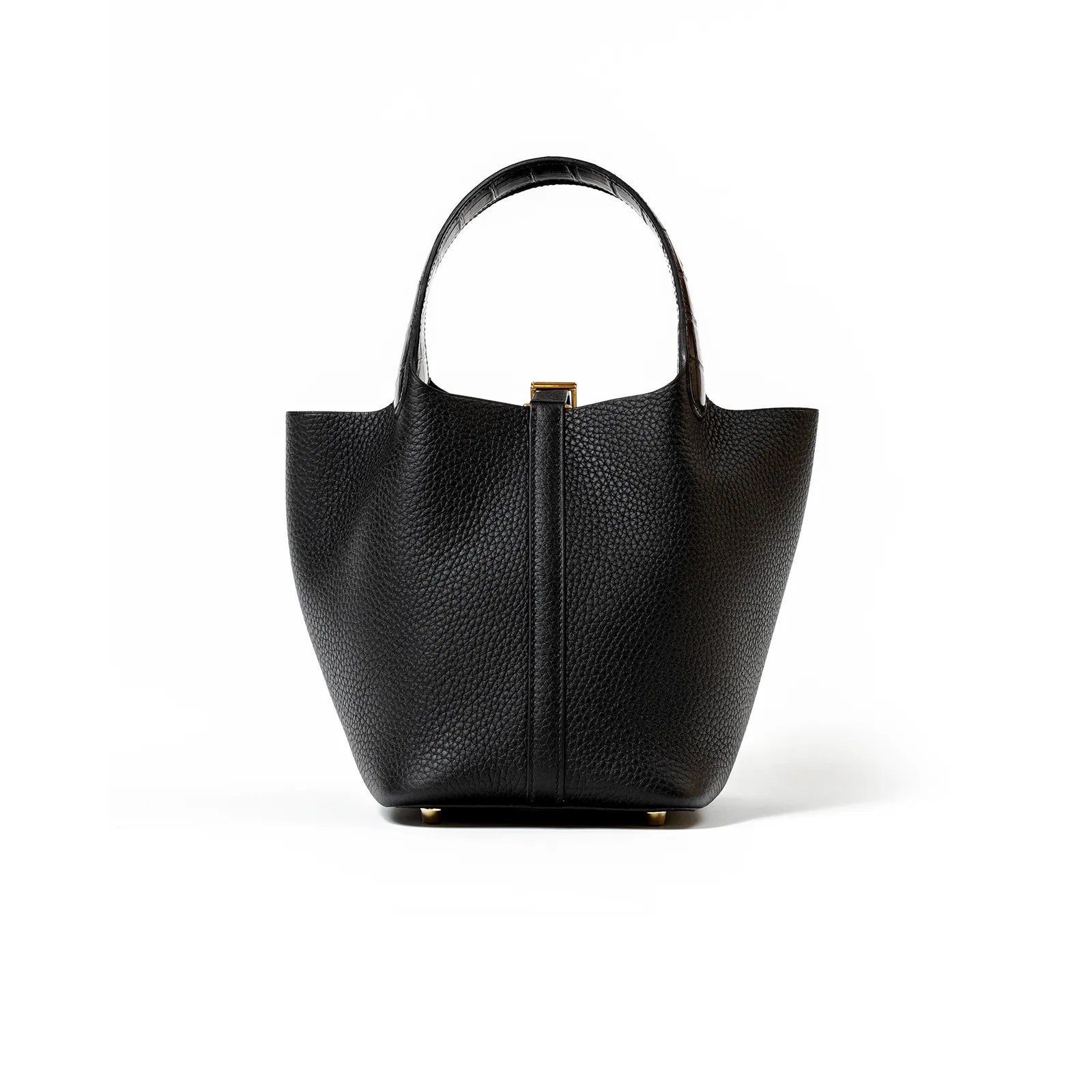 Hermès Picotin 18 Touch Black Matte Alligator and Clemence Gold Hardware