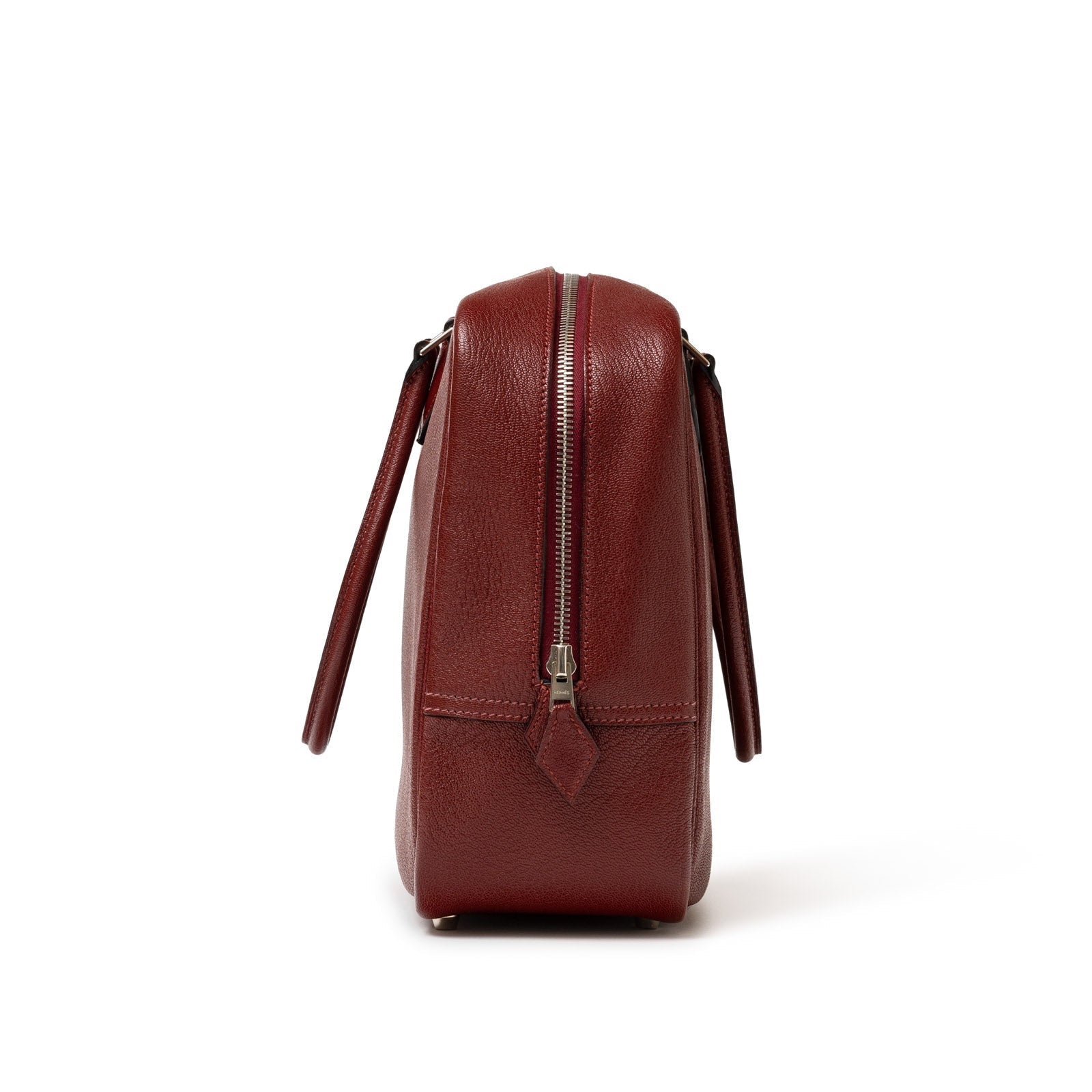 Hermès Plume 32 Rouge H Chevre Palladium Hardware
