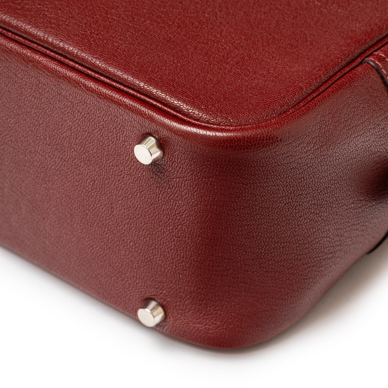 Hermès Plume 32 Rouge H Chevre Palladium Hardware