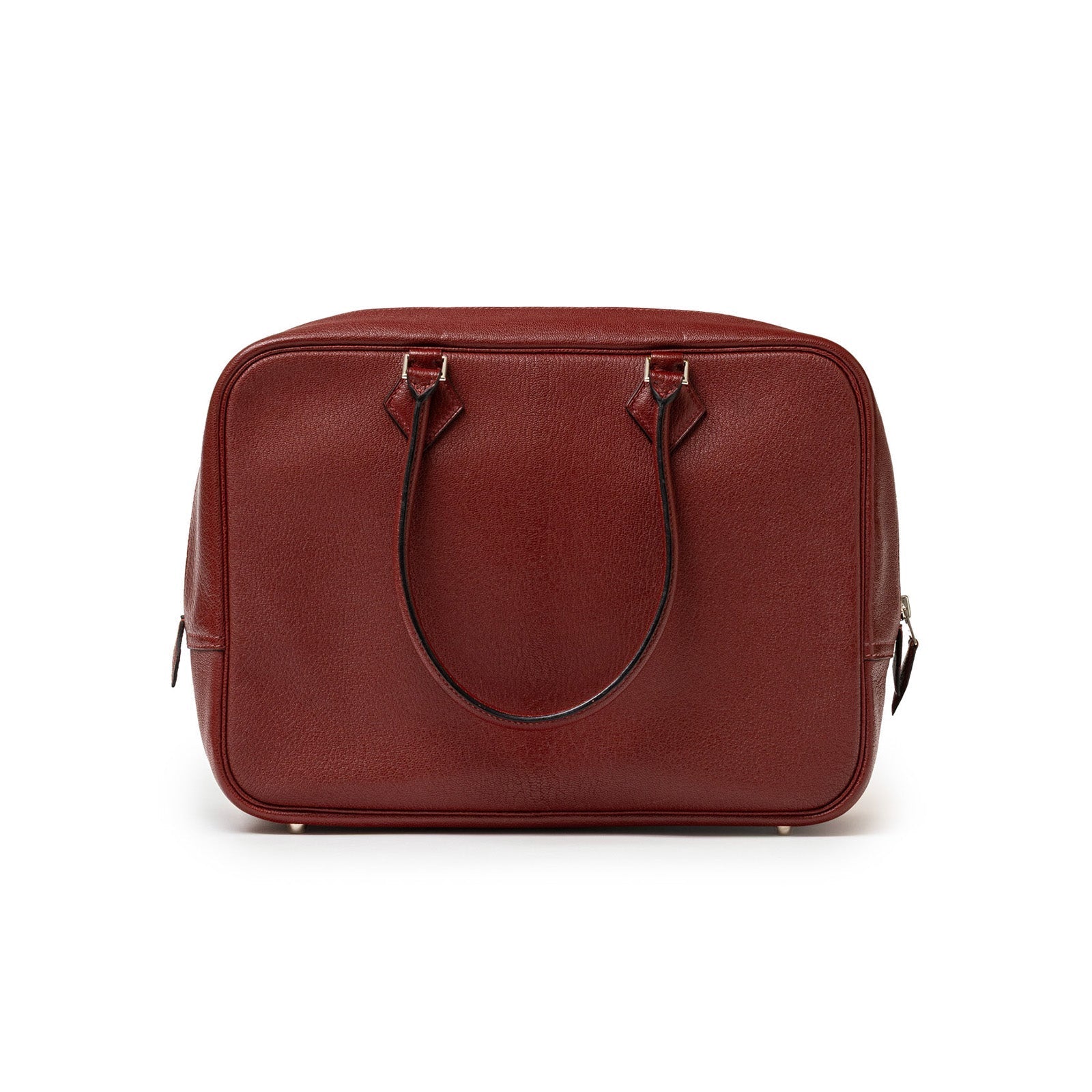 Hermès Plume 32 Rouge H Chevre Palladium Hardware