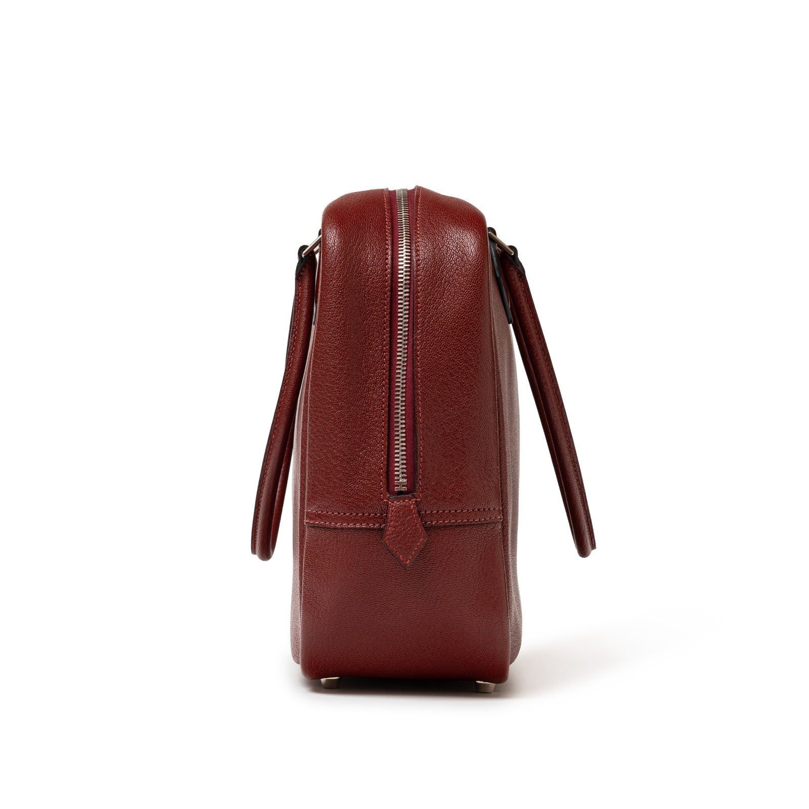Hermès Plume 32 Rouge H Chevre Palladium Hardware