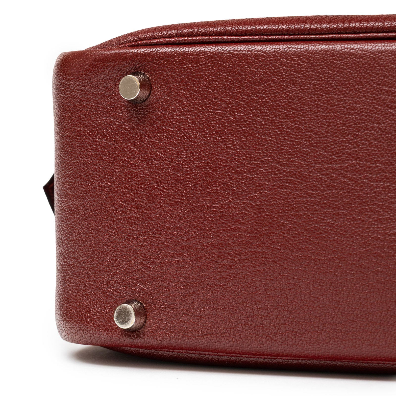 Hermès Plume 32 Rouge H Chevre Palladium Hardware