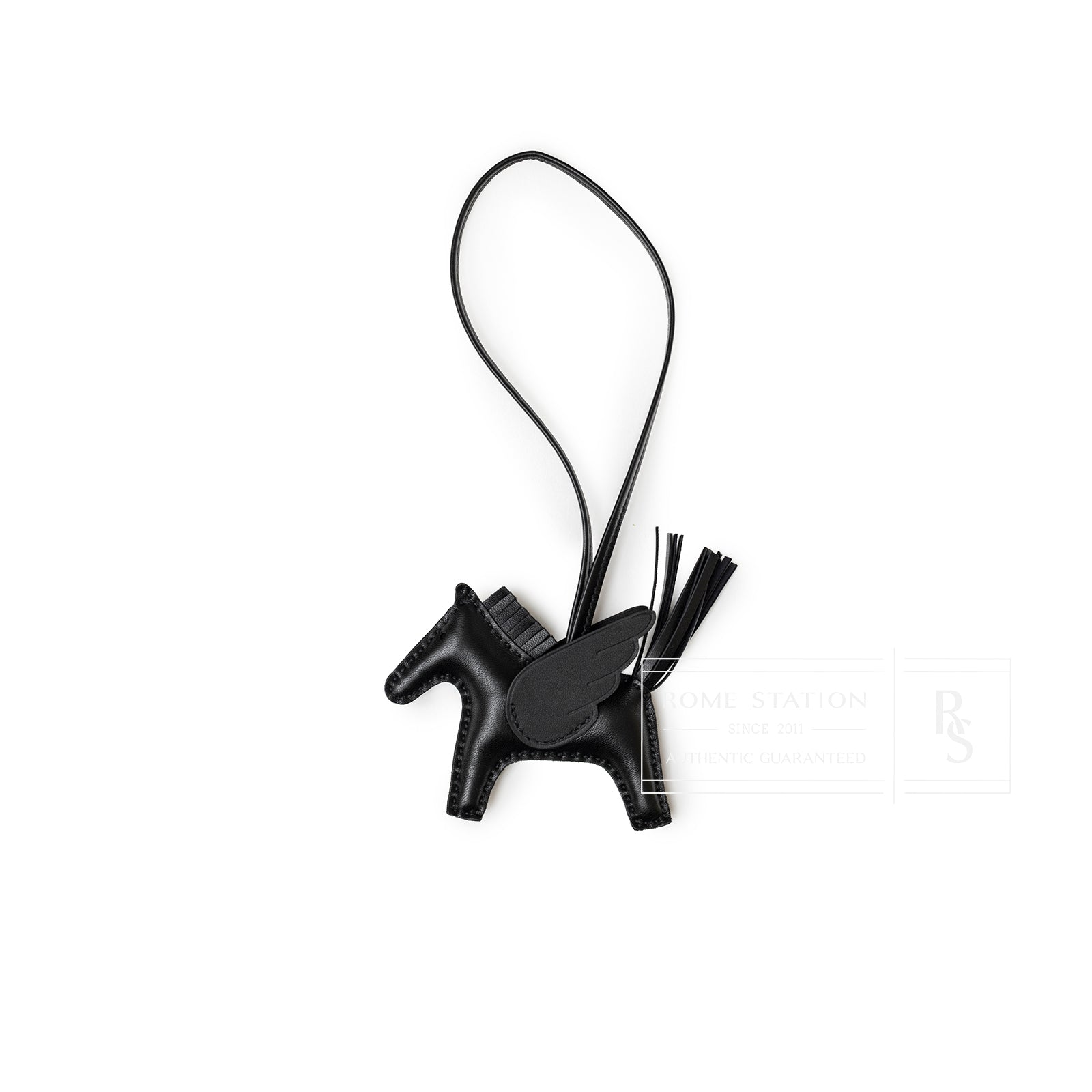 Hermès Rodeo Pegase Bag Charm PM So Black Milo Lambskin | Canada