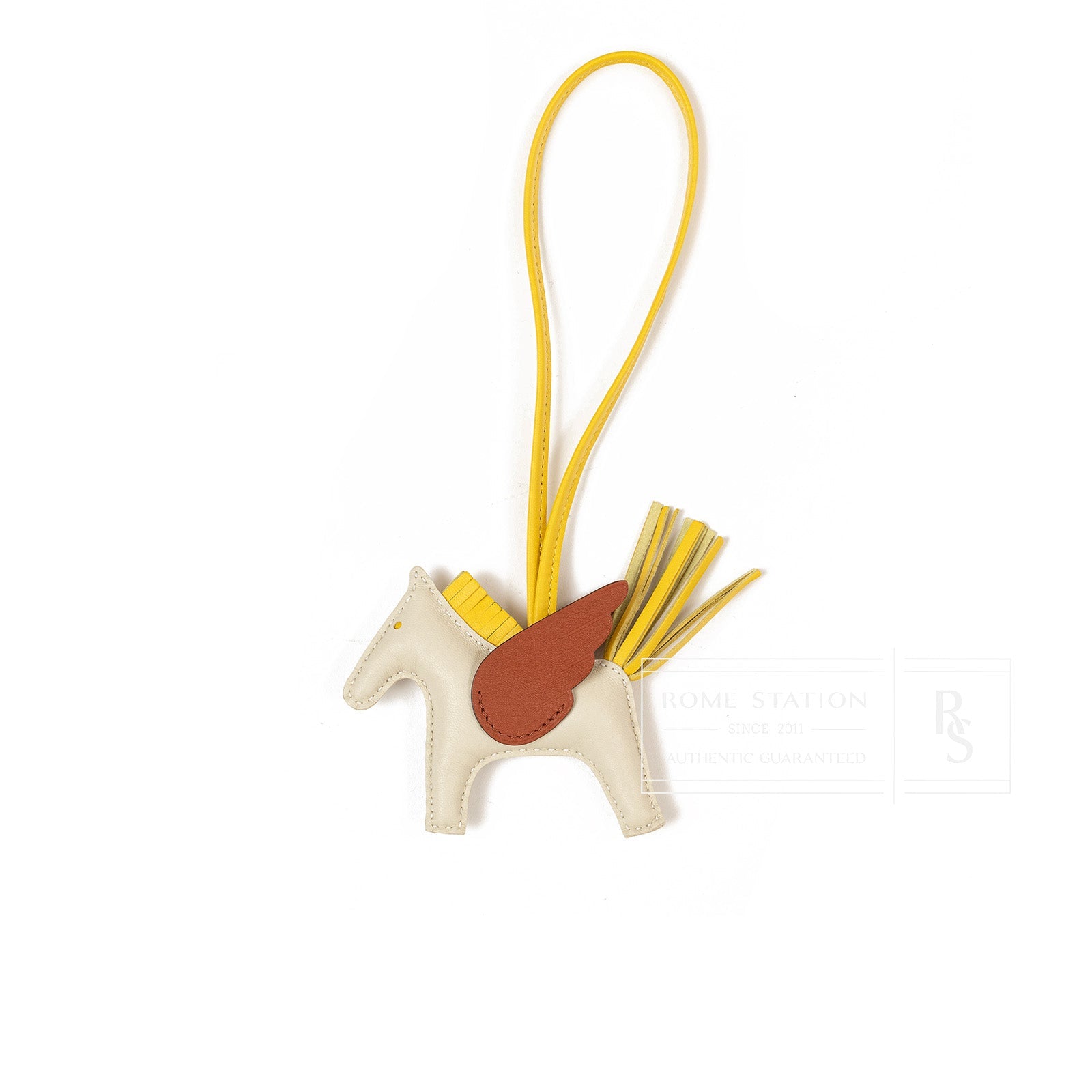 Hermès Rodeo Pegase PM Craie/Jaune De Naple/Cuivre