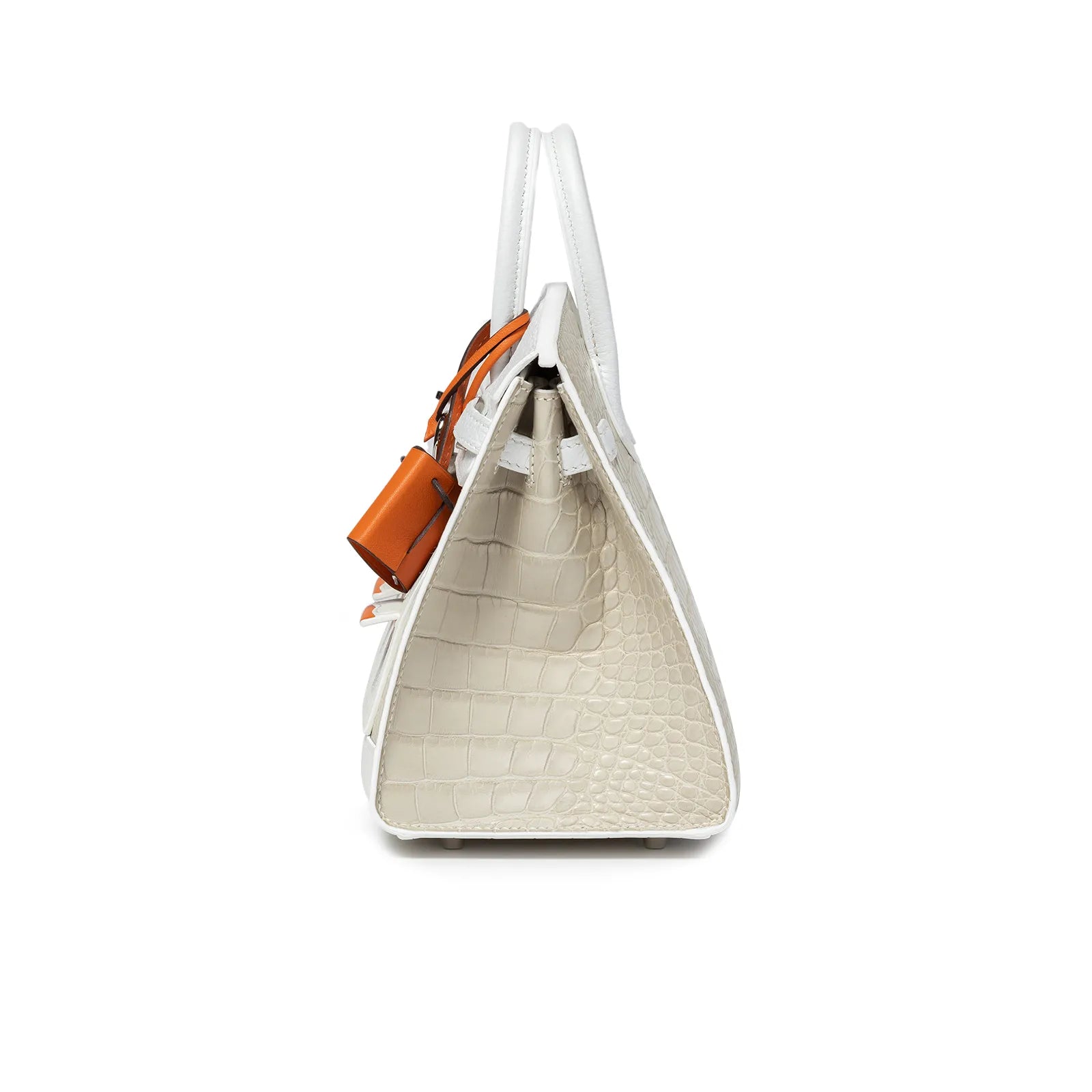 Hermès Sac Faubourg Birkin 20 White Matte Alligator Palladium Hardware