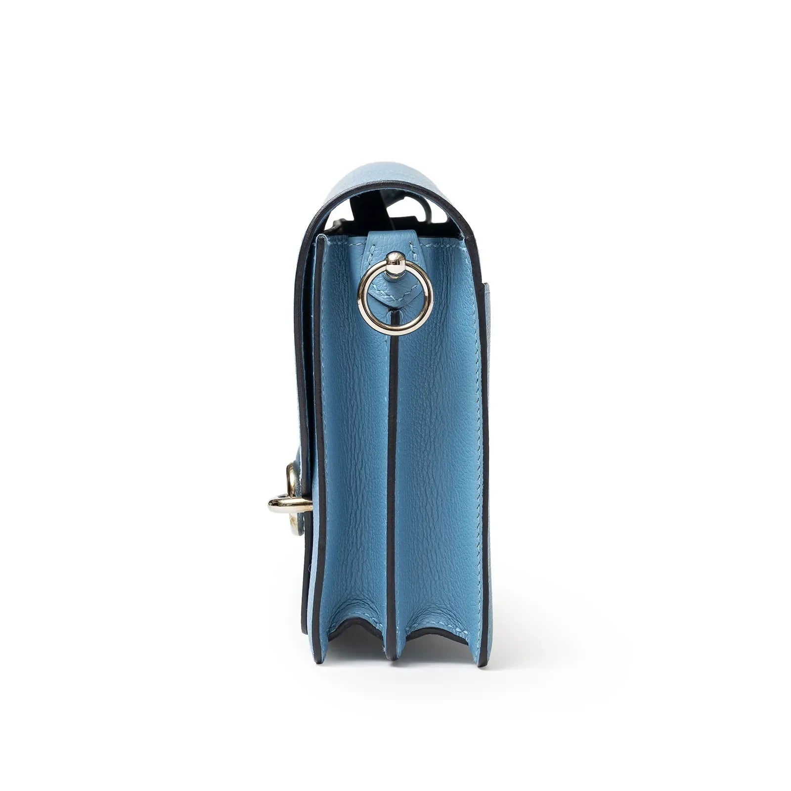 Hermès Sac Mini Roulis Blue Evercolor Palladium Hardware