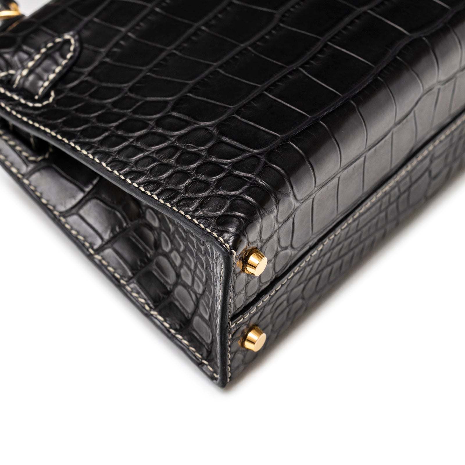 Hermès Special Order HSS Horseshoe Mini Kelly II Black Gris Matte