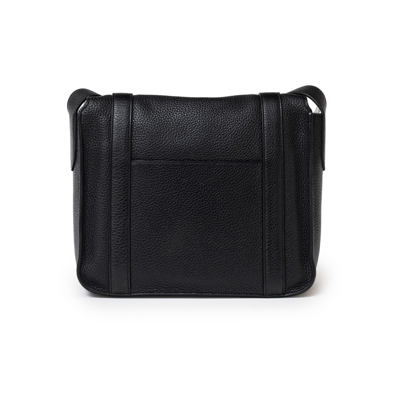 Hermès Steve Caporal Messenger 28 Black Clemence Palladium Hardware - Back