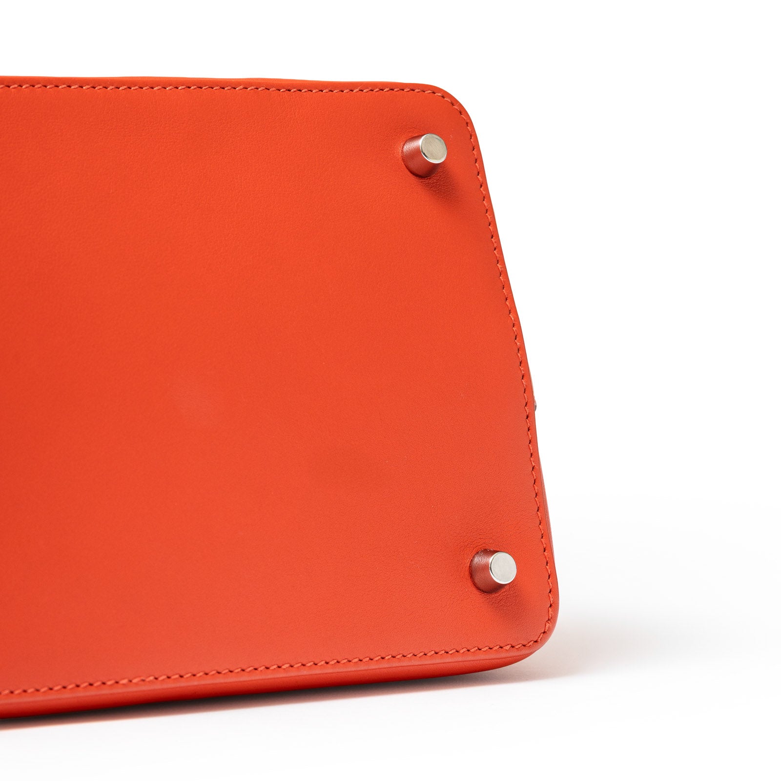 Hermès Tool Box 20 Rouge Swift Palladium Hardware - Bottom Right