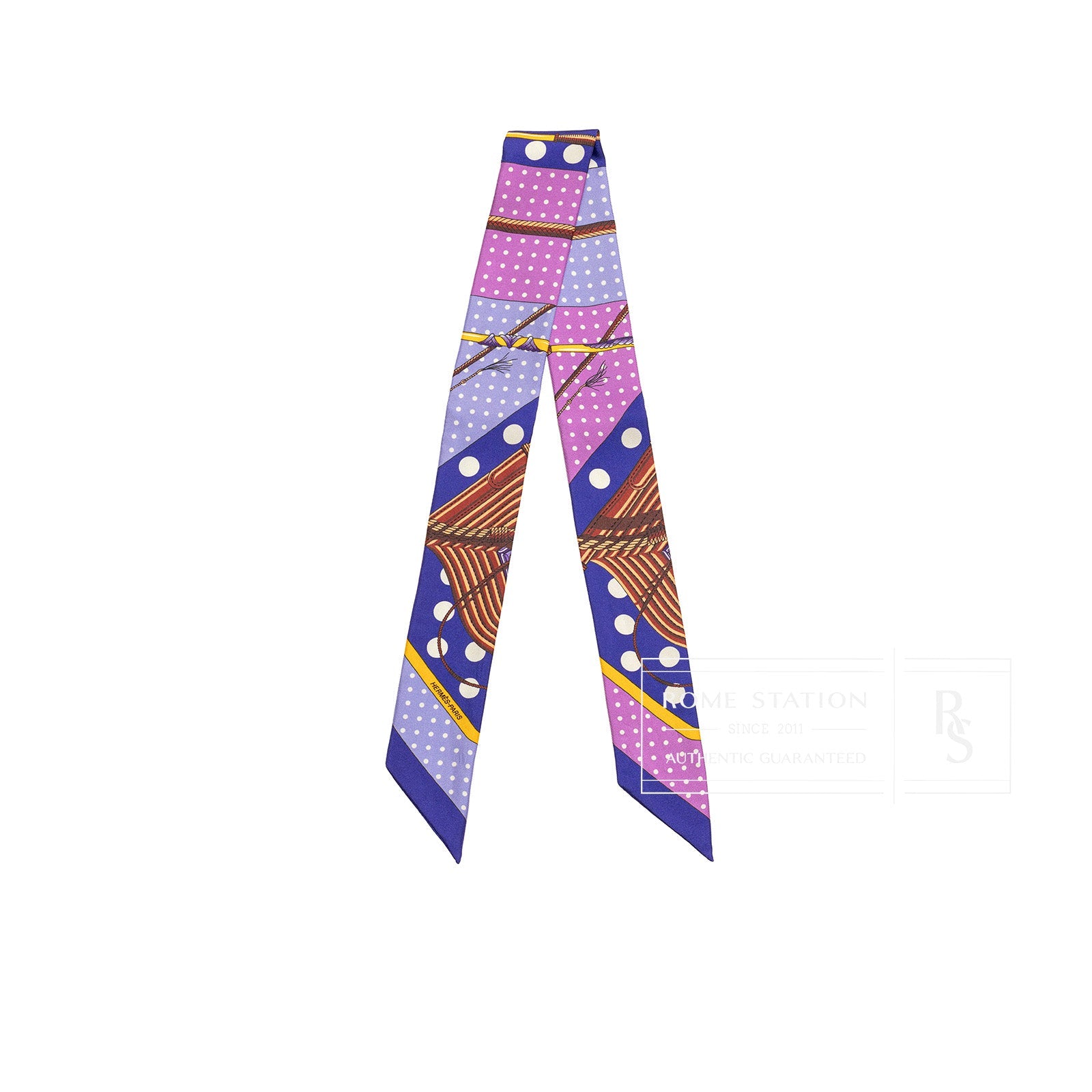 Hermès Twilly Clic Clac A Pois Purple