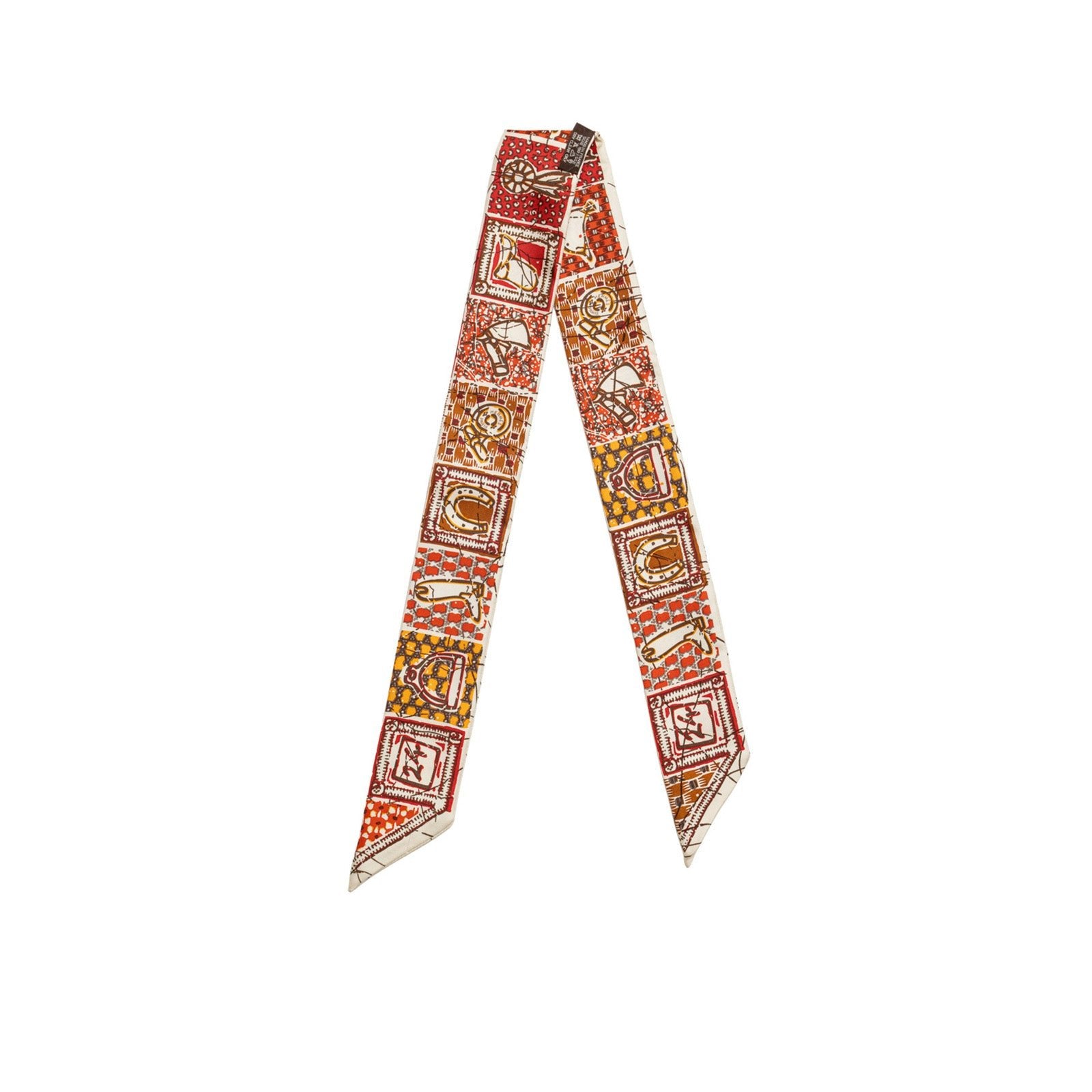 Hermès Twilly Le Boubou H Rouge/Blanc/Orange - Right