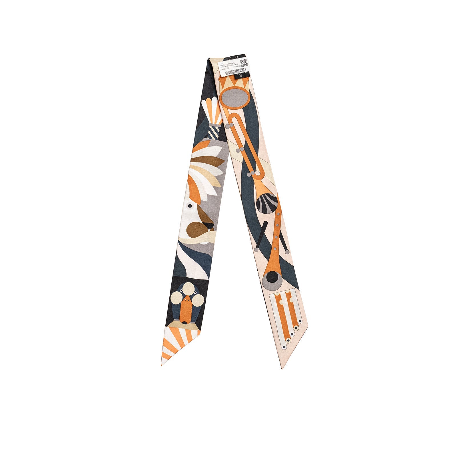 Hermès Twilly Parade En Fanfare AJ/Noir/Caramel/Gris