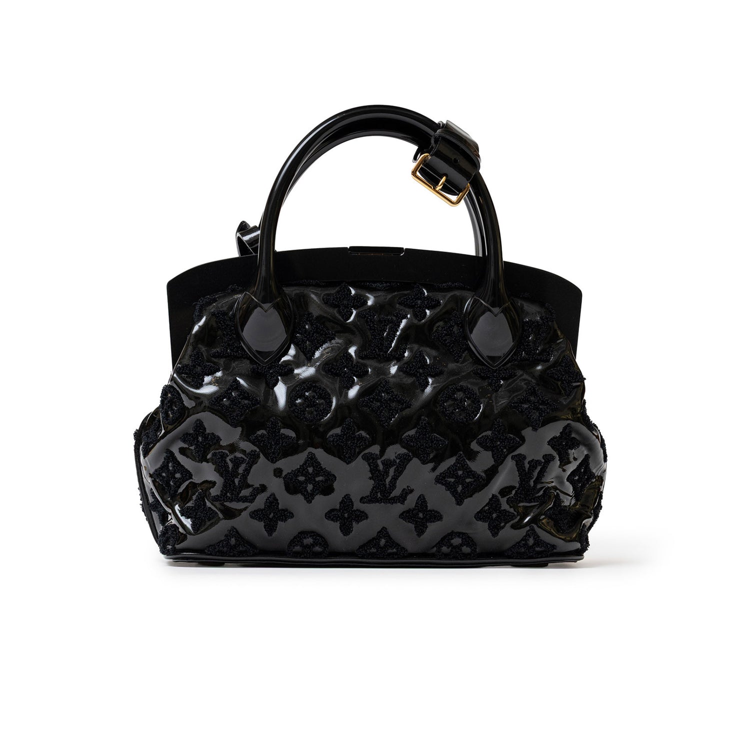 Louis Vuitton Fascination Lockit BB Black Patent Lambskin Gold Hardware - Back