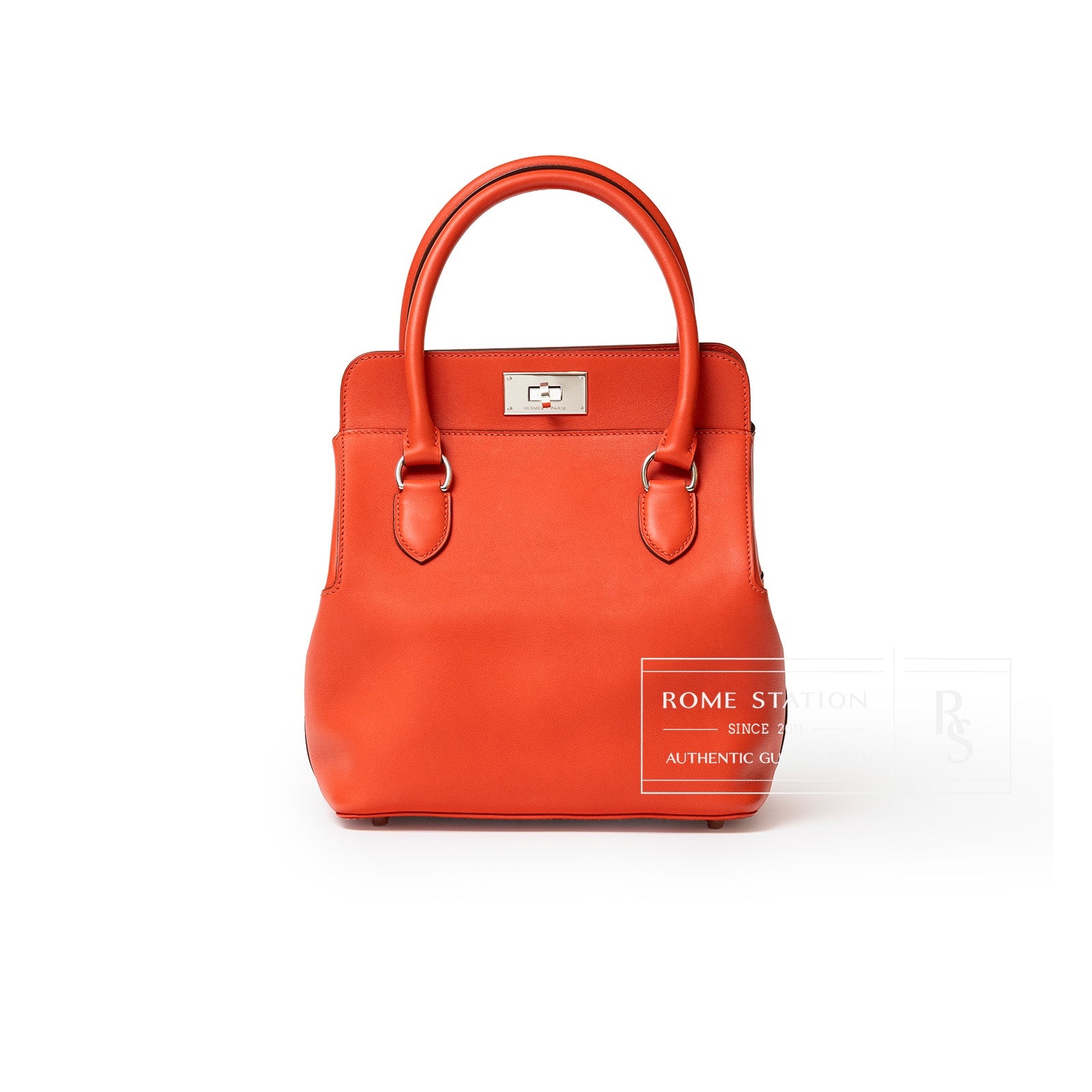 Hermès Tool Box 20 Rouge Swift Palladium Hardware