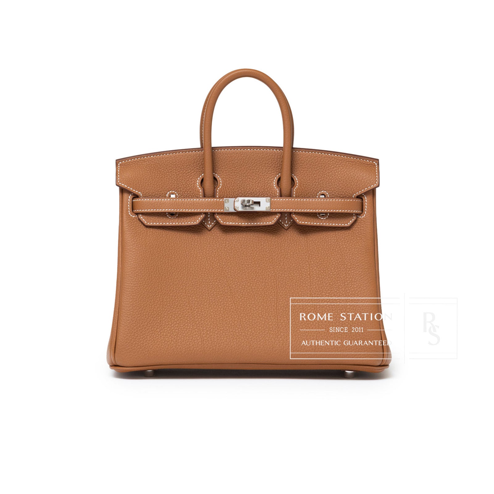 Hermès Birkin 25 Gold Togo Palladium Hardware - Front