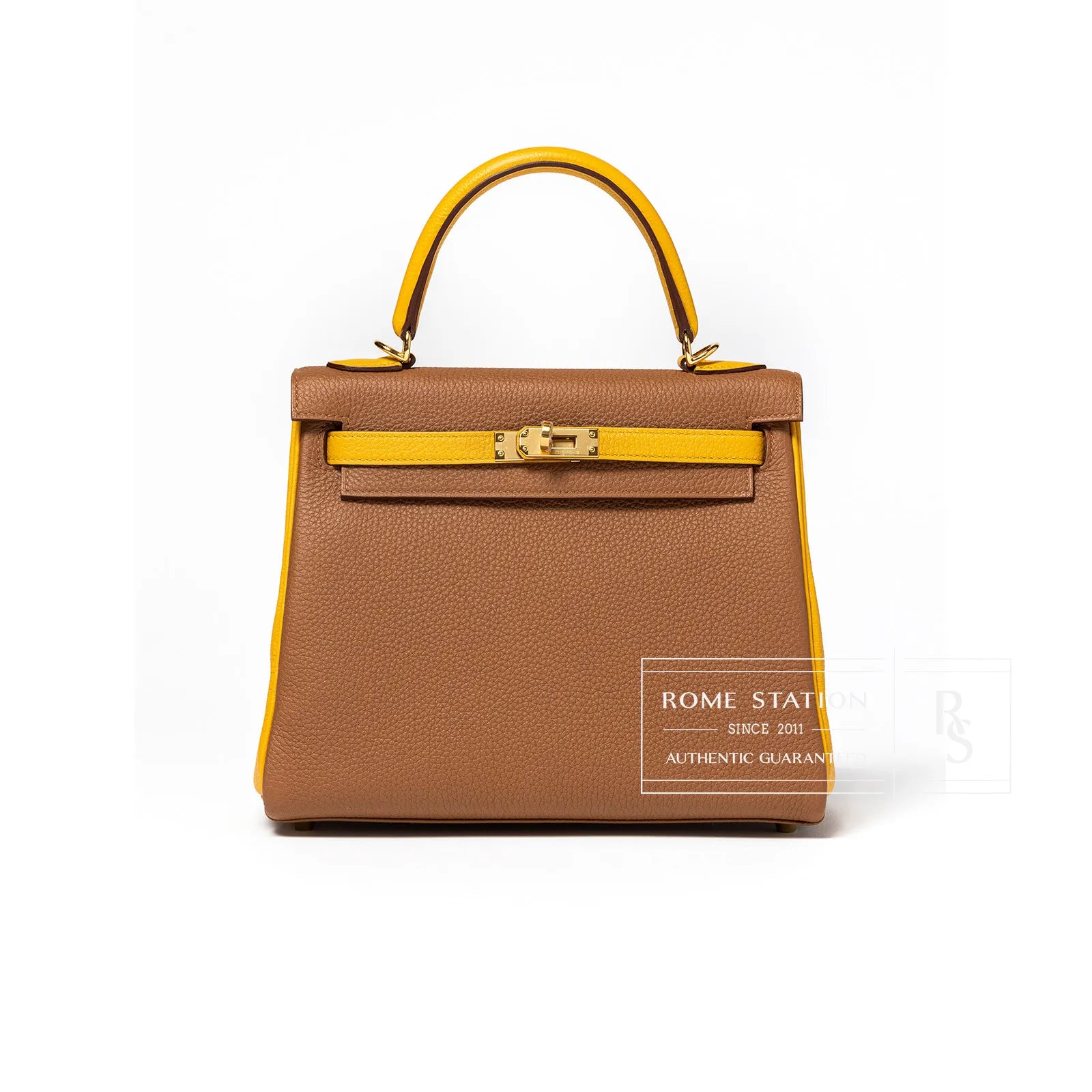 Hermès Horseshoe Kelly 25 Gold/Jaune Ambre Togo Gold Hardware