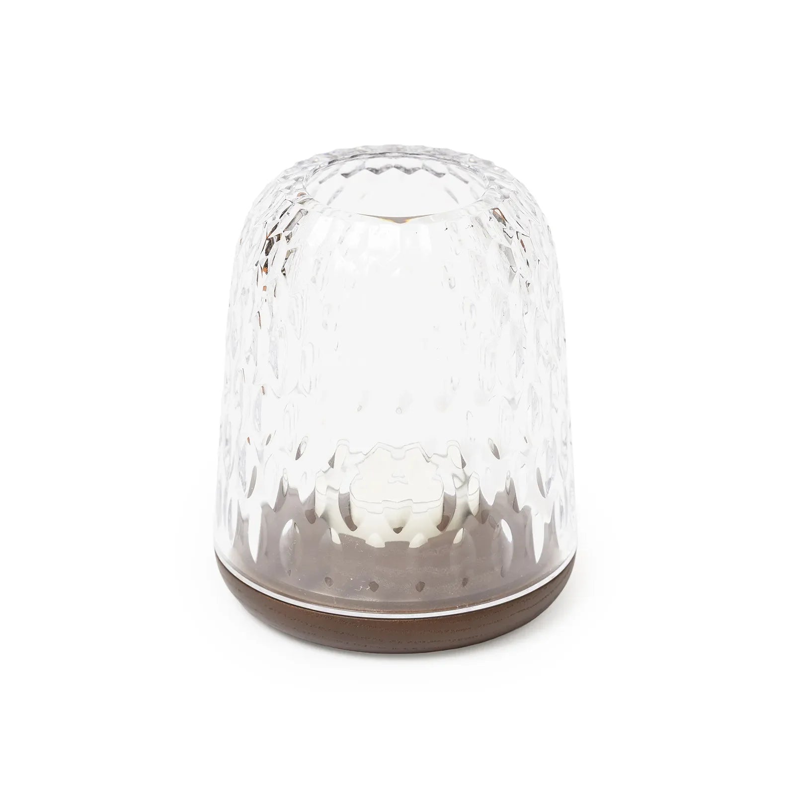 Saint Louis Crystal Folia Crystal & Dark Wood Small Photophore Candle