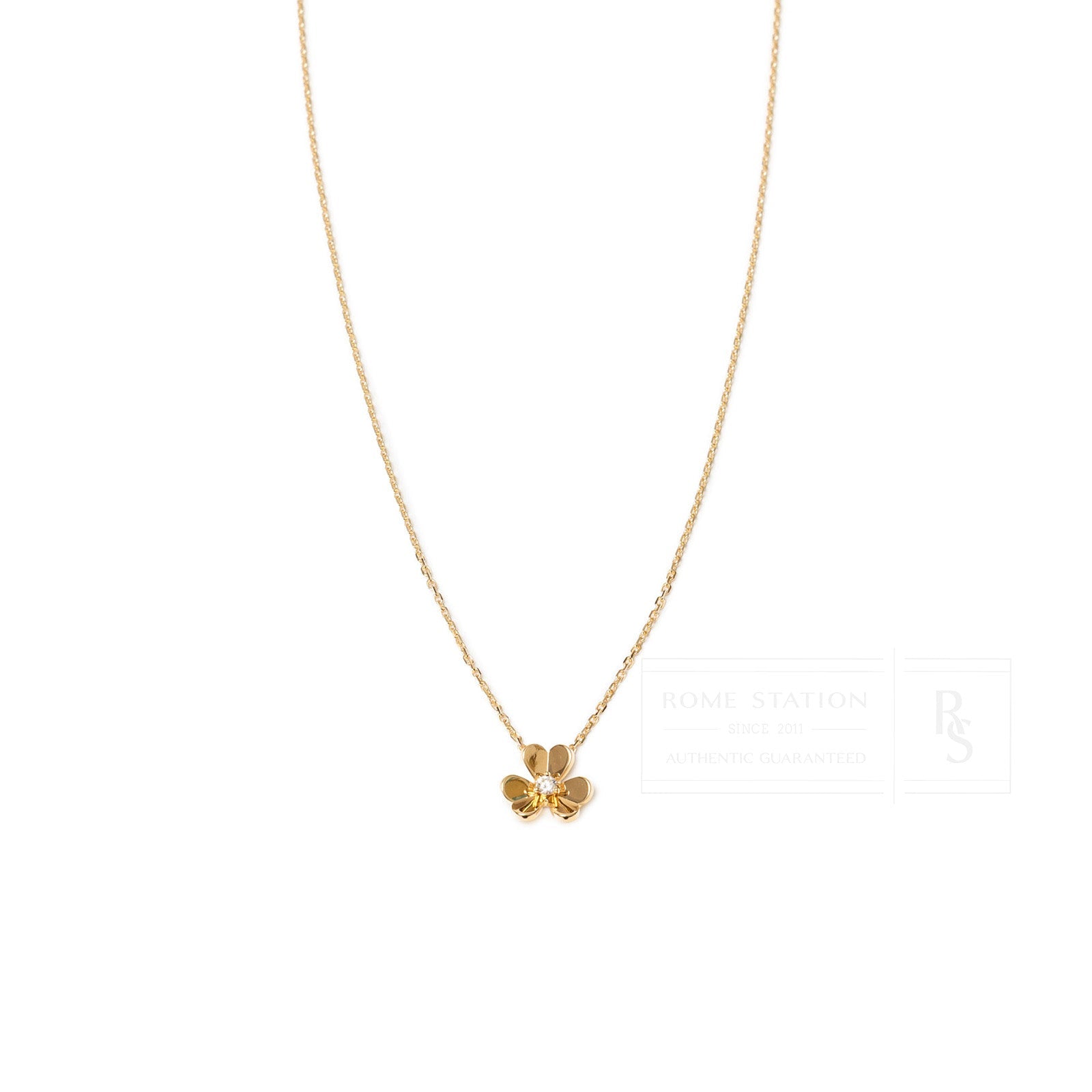 Van Cleef & Arpels Mini Model Frivole Pendant 18K Yellow Gold with Diamond