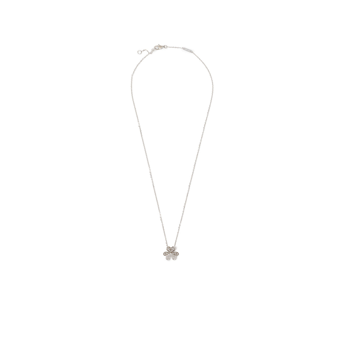 Back view of Van Cleef & Arpels Sweet Frivole Pendant Mini Model Diamond 18K White Gold necklace