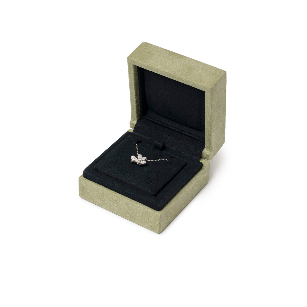 Van Cleef & Arpels Sweet Frivole Pendant Mini Model Diamond 18K White Gold in original box